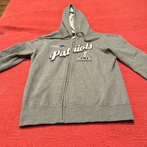 New England Patriots zip up hooded sweatshirt